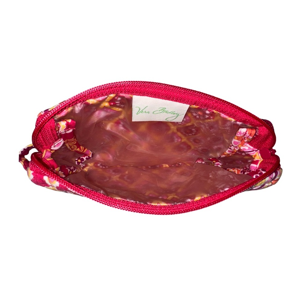 Vera Bradley Pink Floral Quilted Cosmetic Makeup Bag - Picture 4 of 5